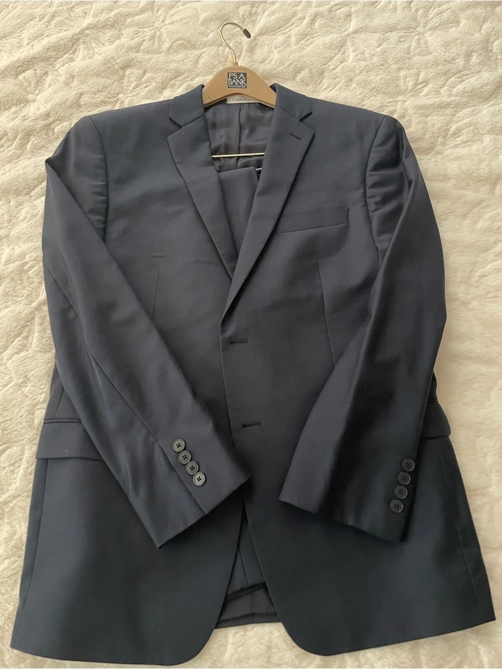 Calvin Klein Black Interior Blazer with Navy Label